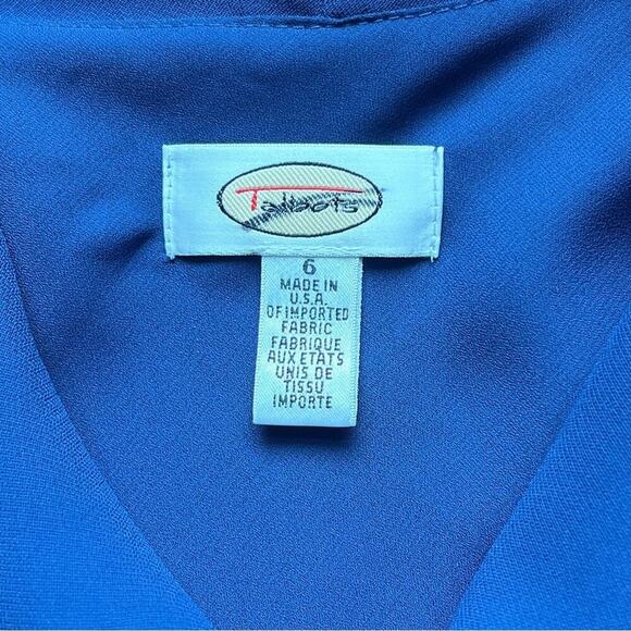 Talbots Maxi Dress Size 6 Petite Navy Blue Tailored Cowl Neck - Picture 8 of 9